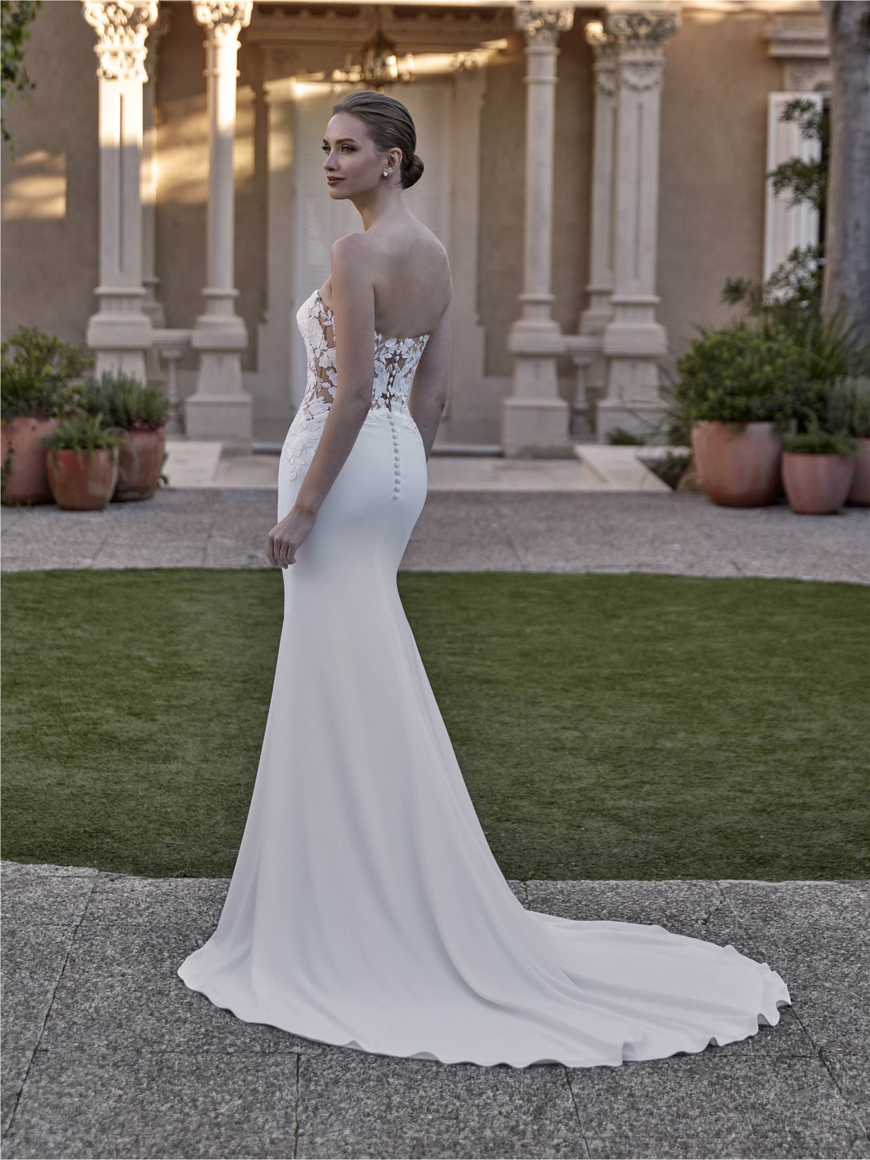Sottogonna Abito Sposa Con Cerchi - Vita Elastica Regolabile, Coda Di Pesce, Bianco - Foto 8