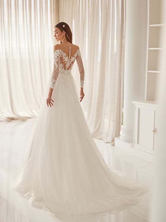 Sposa Maniche Lunghe Abito Da Sposa Estate Abito Da Sposa Stile