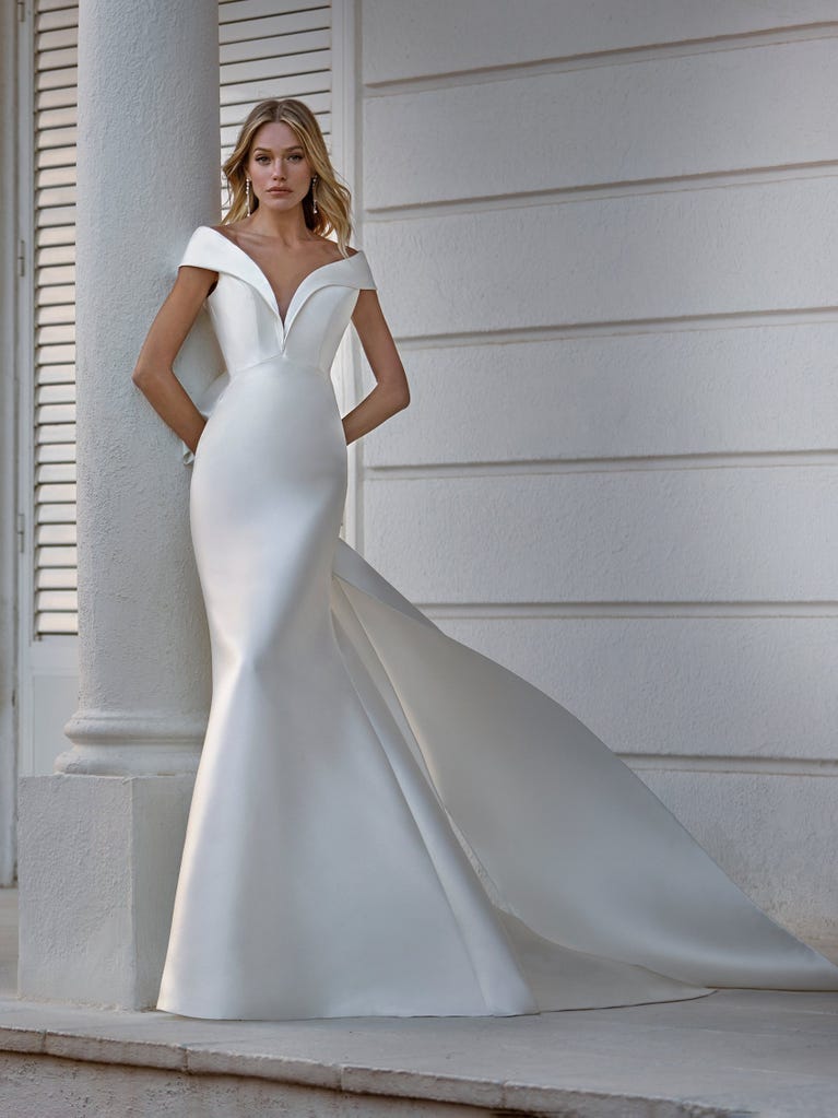 Mikado Abito Sposa Sirena Nicole Wedding Dress Carnevali Spose