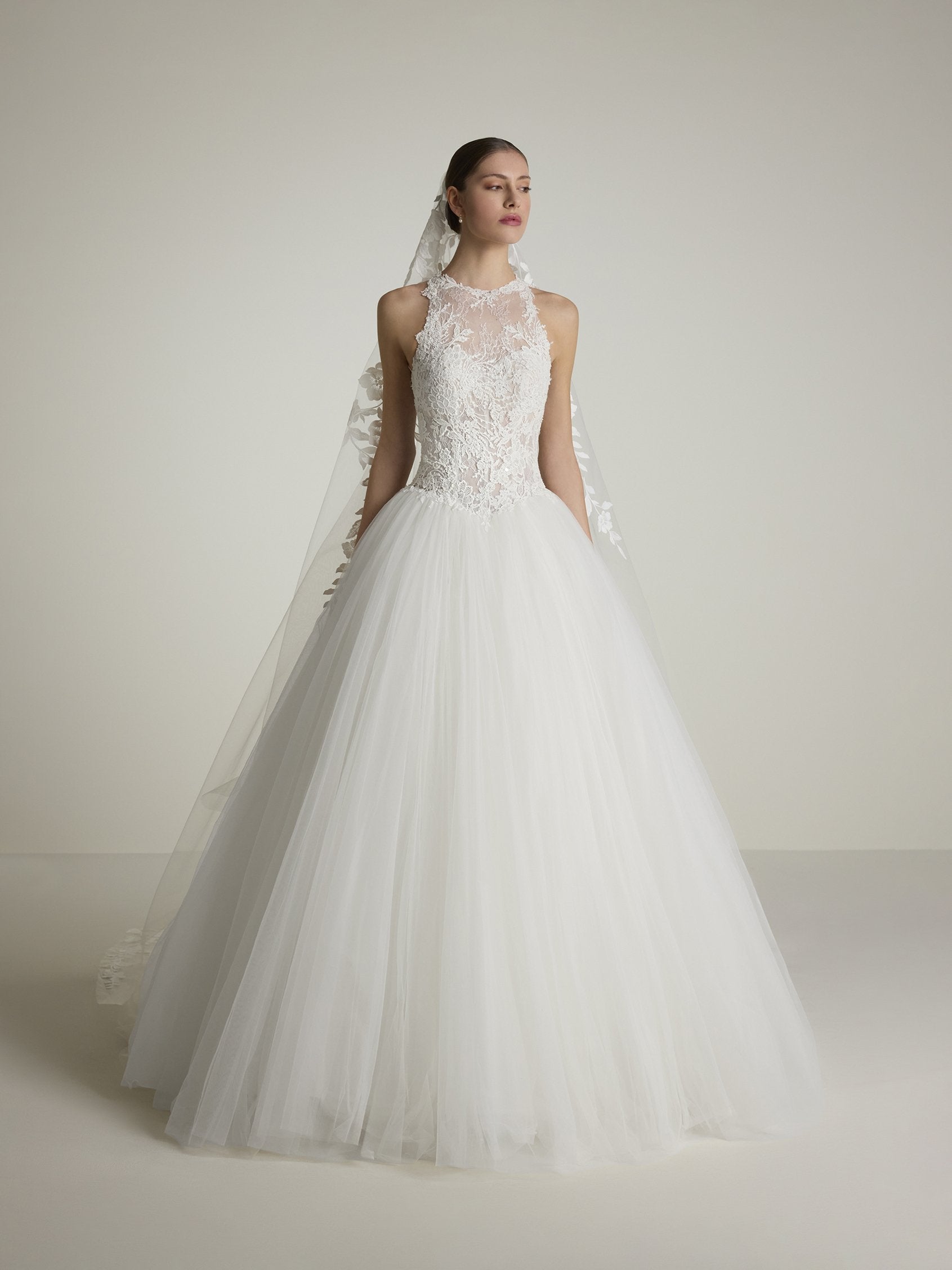 SENTINEL Ballgown wedding dress with halter neck House of St Patrick
